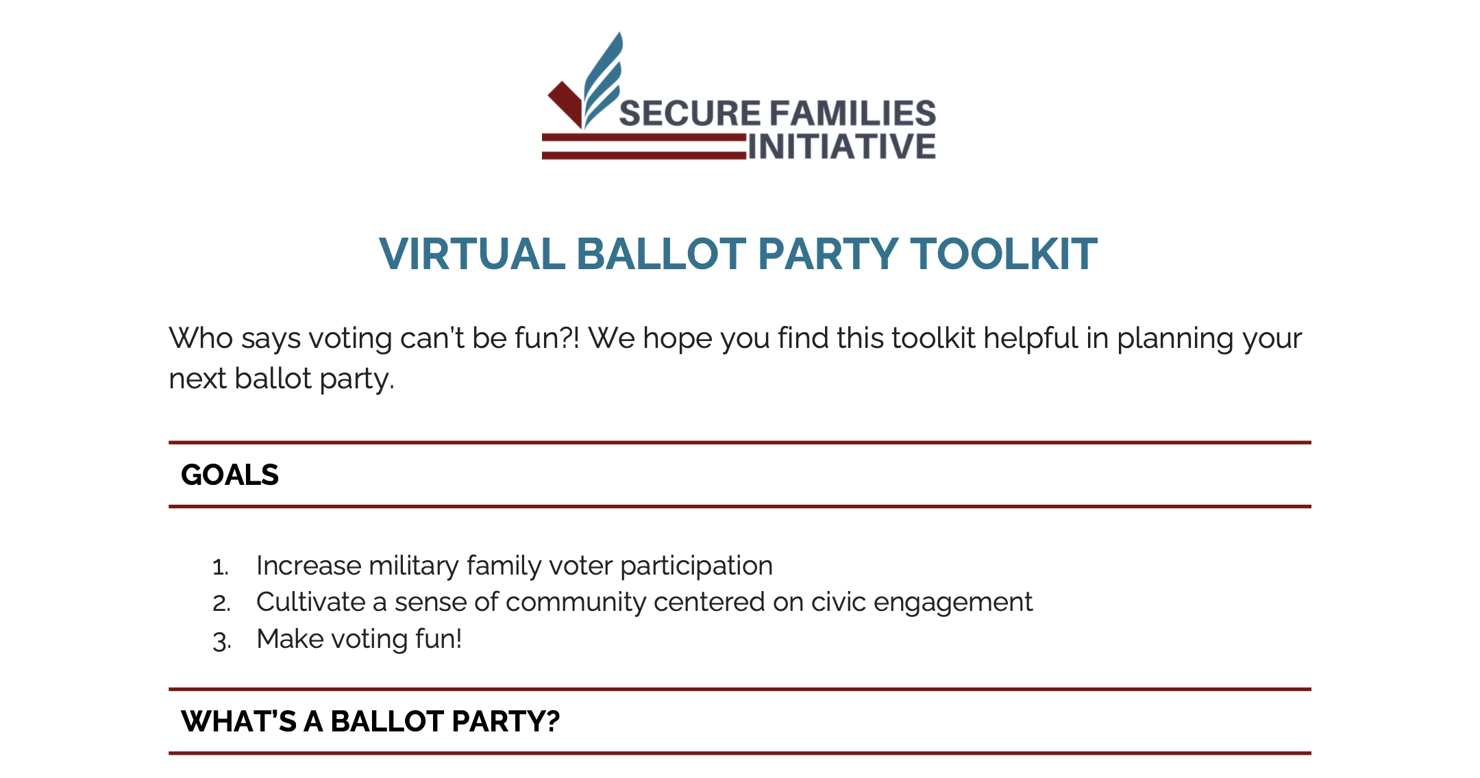 SFI Virtual Ballot Toolkit
