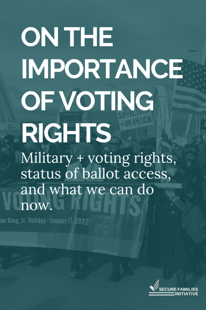 On Importance of Voting Rights SecureFamiliesInitiative
